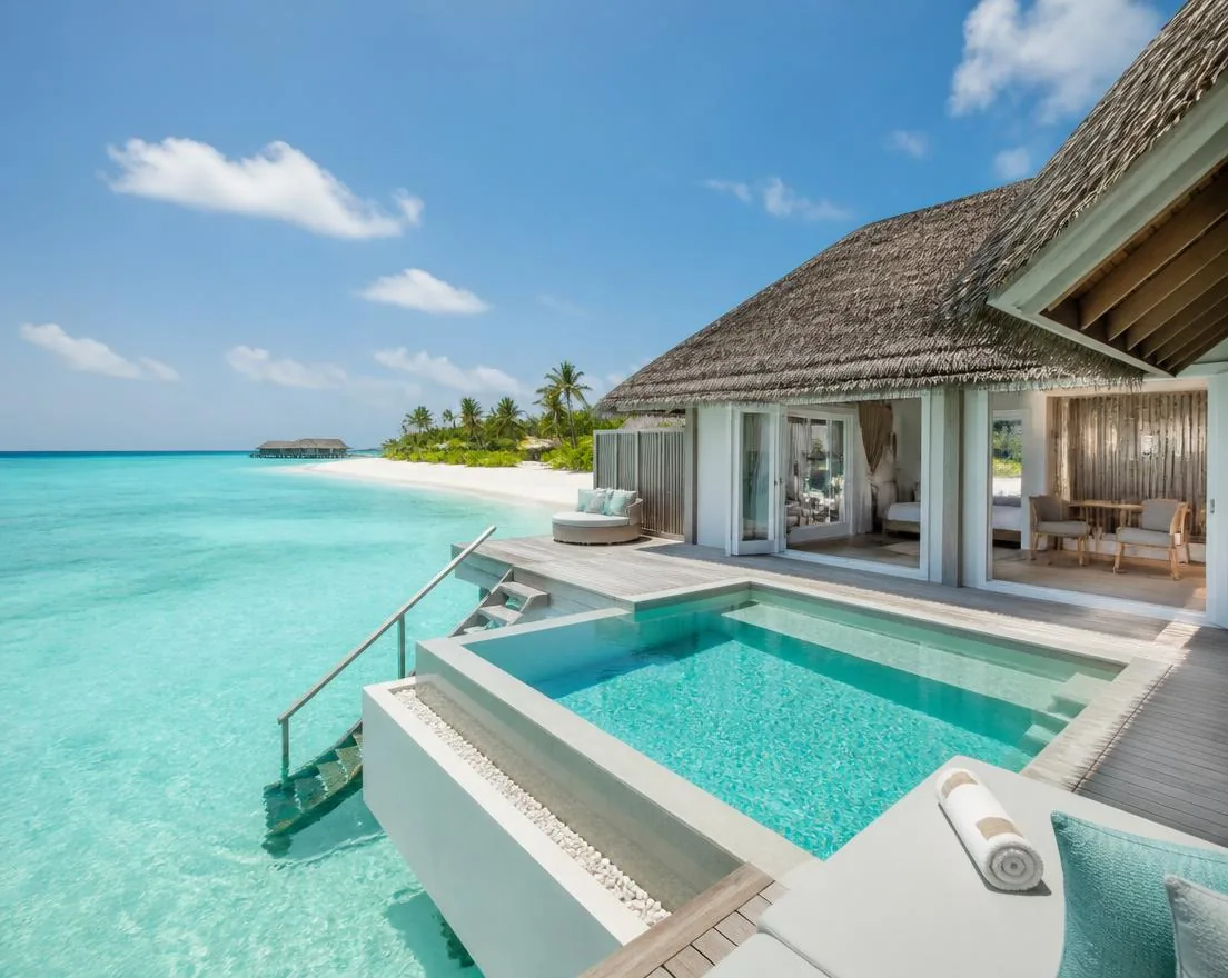 Overwater villa in Maldives — 5-star luxury stay booked by Voyalys