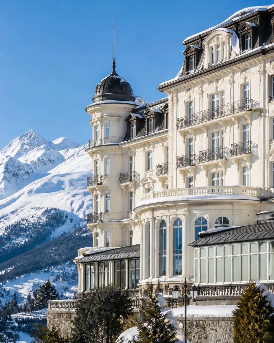 Alpine grand hotel in Engadin, Switzerland — 5-star luxury stay booked by Voyalys